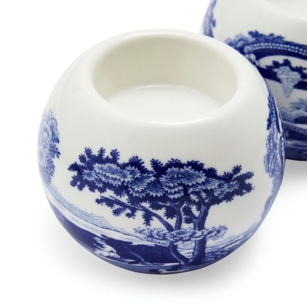 SPODE BLUE ITALIAN TEALIGHT HOLDER 2' Lİ (MUMLUK)