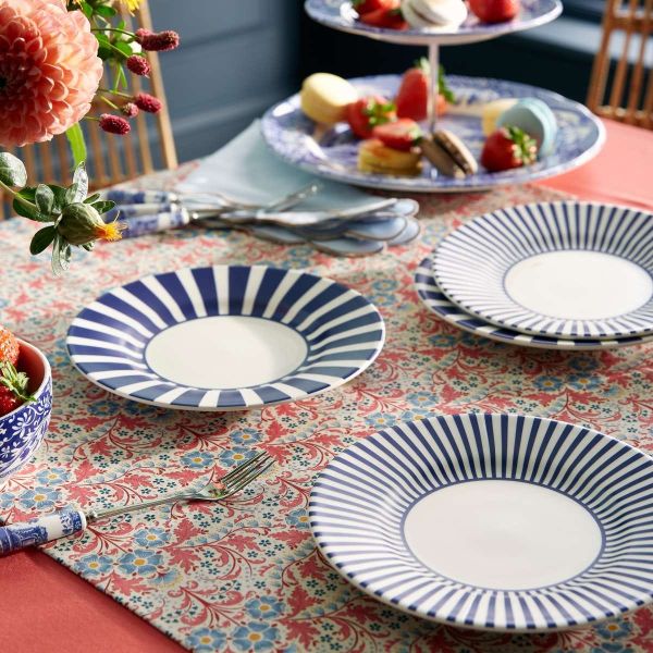 Spode Steccato Kalın Şeritli Tatlı Tabağı 18 cm