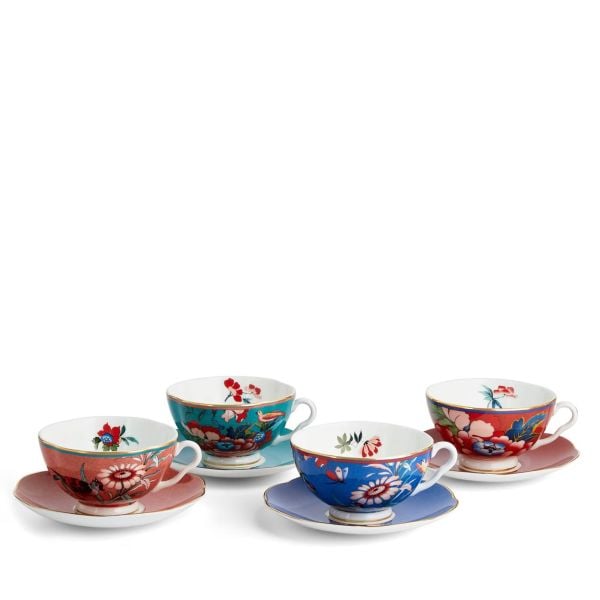 WEDGWOOD PAEONIA BLUSH ÇAY FİNCANI 4'LÜ SET