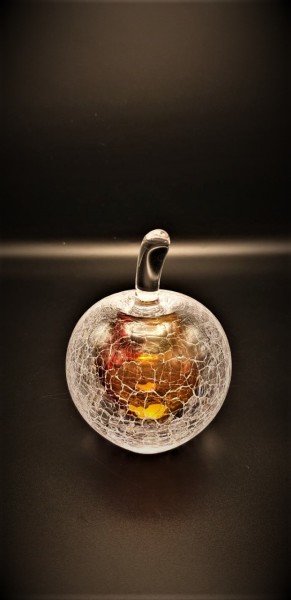 GLASSREMIS CAM OBJE TURUNCULU ELMA H: 13CM