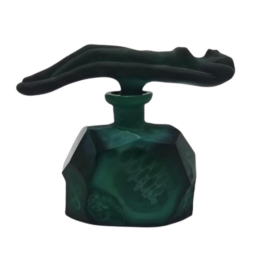 SCHUBERT KRİSTAL PARFÜM ŞİŞESİ UYUYAN KIZ YEŞİL