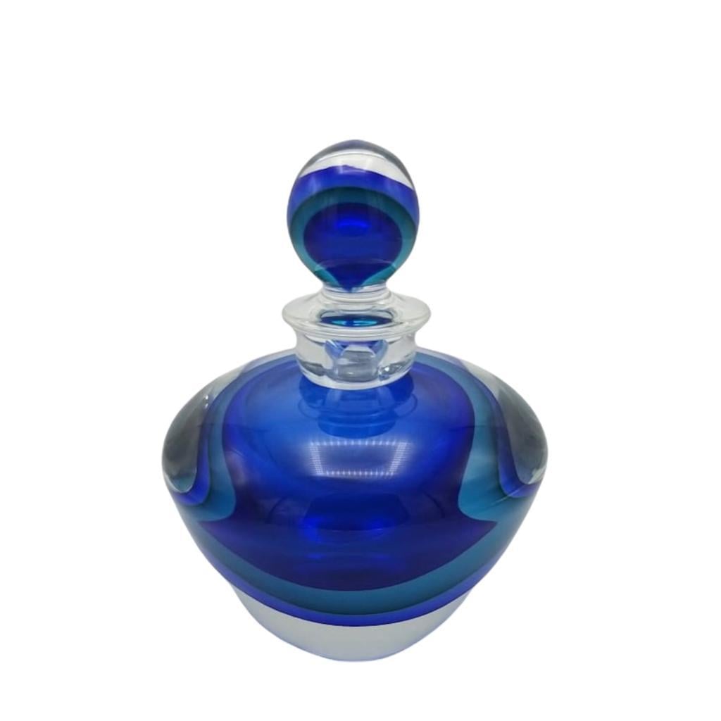MURANO CAM KAPAKLI OBJE MAVİ 23 CM