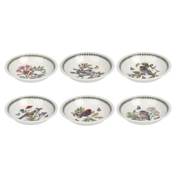 Portmeirion Botanic Garden Birds 21,5 cm Çukur Yemek Tabağı 6'lı