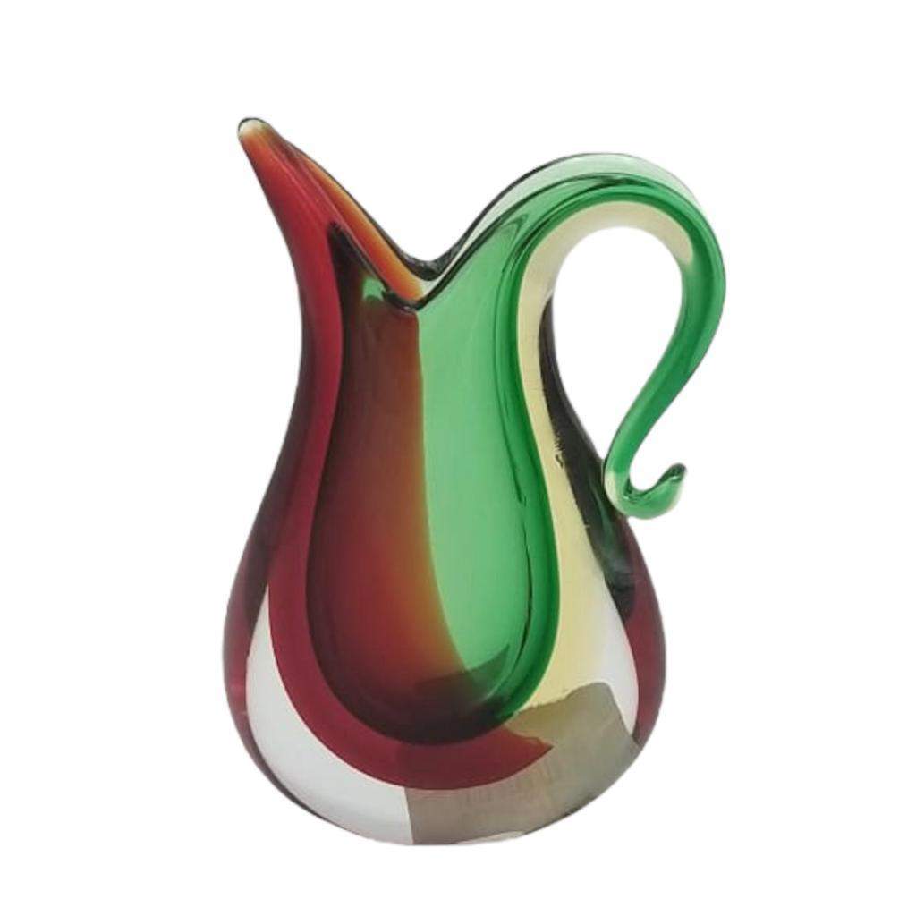 MURANO OBJE YEŞİL BORDO SARI