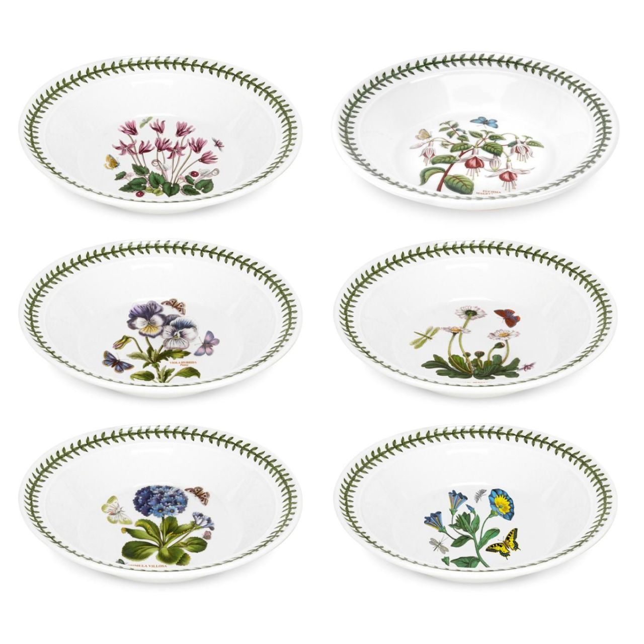 Portmeirion Botanic Garden 21,5 cm Çukur Yemek Tabağı 6'lı