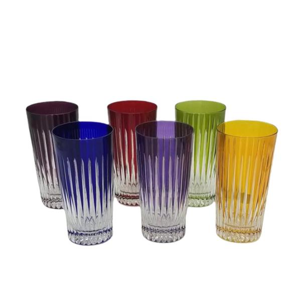 CRISTAL DE PARIS MEŞRUBAT BARDAĞI 6 RENK-12588/21