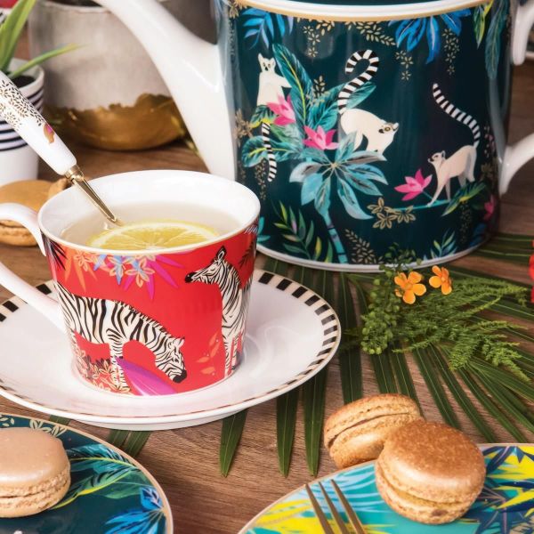 SARA MILLER LONDON PORTMEIRION TAHITI ZEBRA ÇAY FİNCANI
