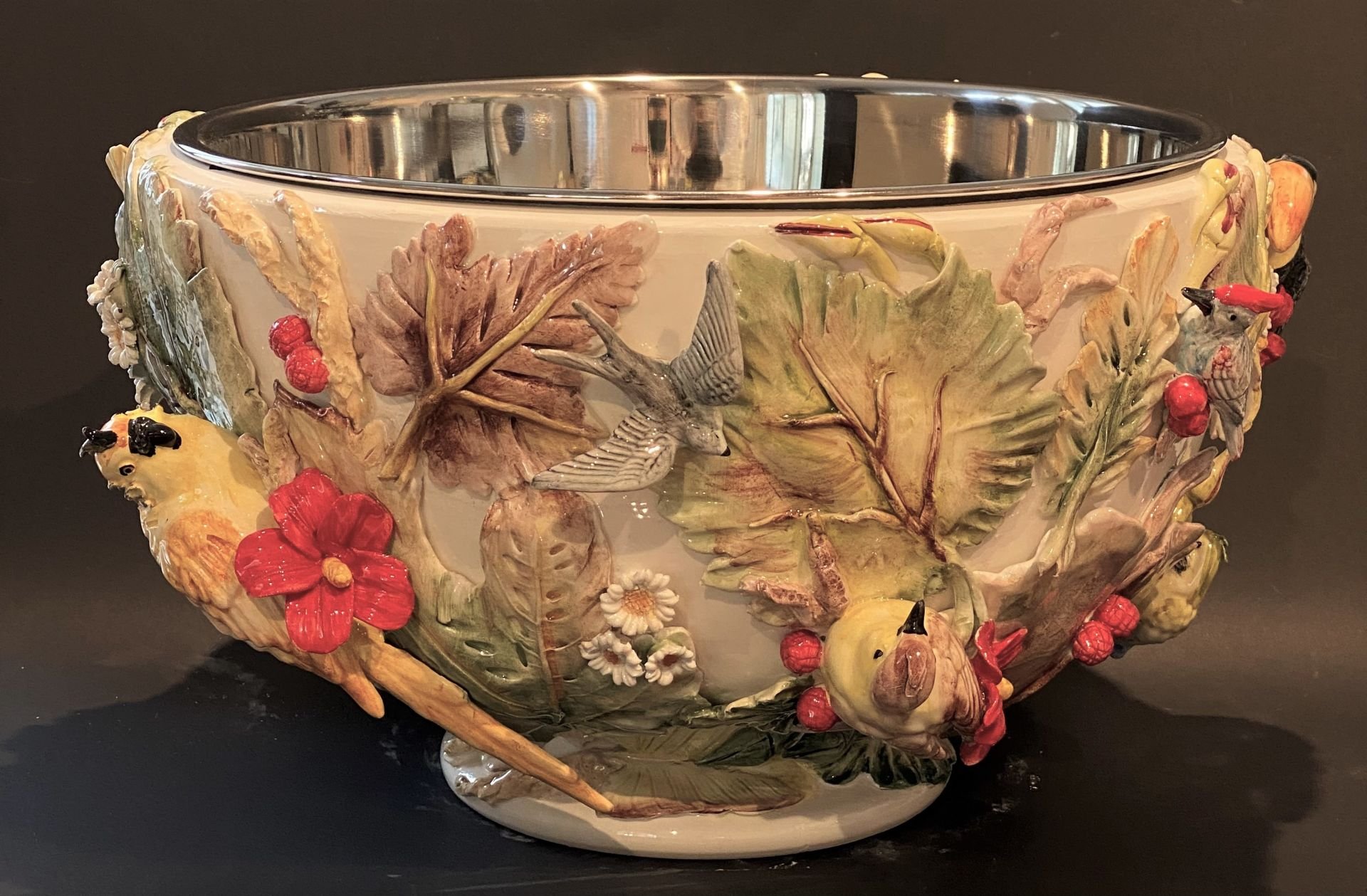 I BORBONE-EL İŞİ PANÇ KABI (İÇİ PASLANMAZ ÇELİK) WHITE PUNCH CUP FOR CHAMPAGNE TROPICAL