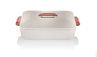 Enjoy Colorado Dikdörtgen Termal Servis Kabı 2,8L Beyaz Pembe