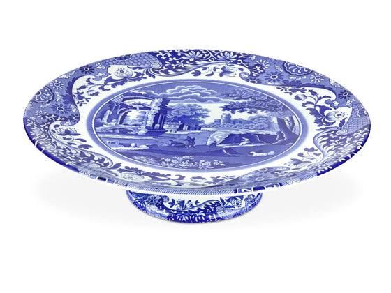 Spode Blue Italian Ayaklı Kek Servisi 27 cm