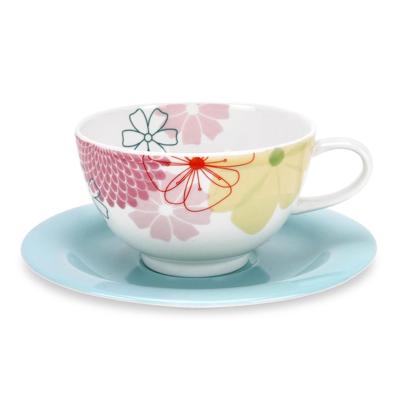 Portmeirion Crazy Daisy Çay Fincanı ve Tabağı