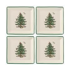 Spode Christmas Tree Kare Tabak 12 cm 4’lü Set