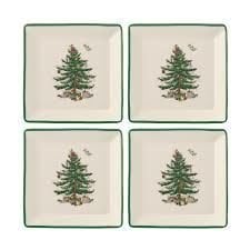 Spode Christmas Tree Kare Tabak 12 cm 4 lü