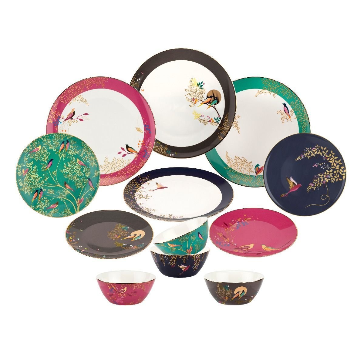 SARA MILLER LONDON PORTMEIRION CHELSEA 4 KİŞİLİK 12 PARÇA YEMEK TAKIMI