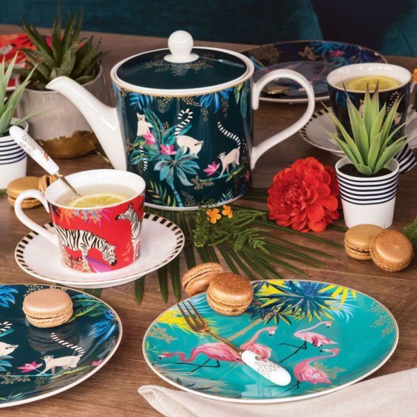 Sara Miller London Portmeirion Tahiti Pasta Tabağı 20 cm 4’lü