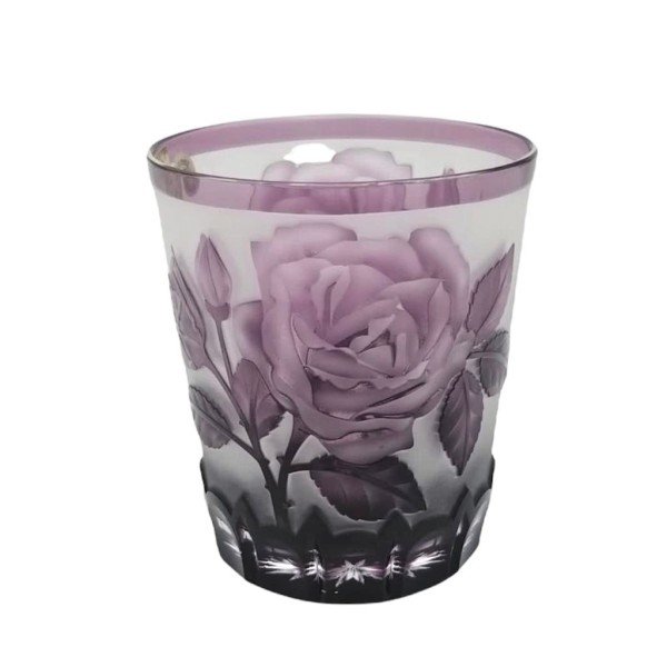 CAESAR KRİSTAL VİSKİ  BARDAĞI SETİ  6 RENKLİ GÜL DESENLİ