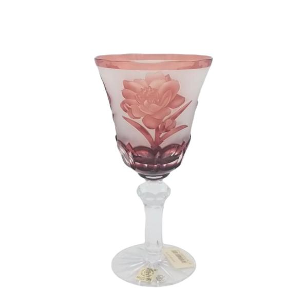 CAESAR KRİSTAL KADEH 6 RENK GÜL DESENLİ