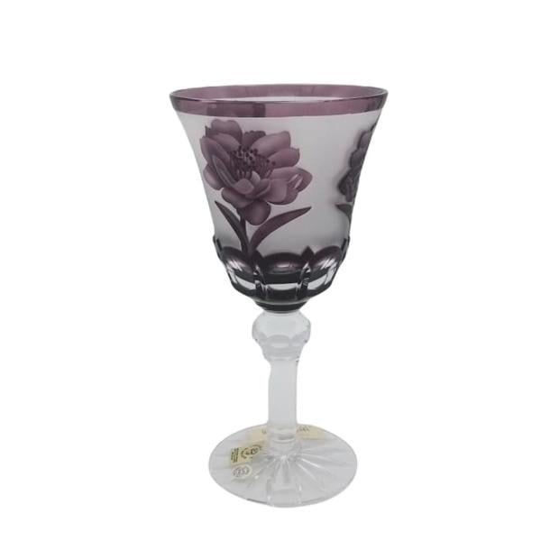 CAESAR KRİSTAL KADEH 6 RENKLİ GÜL DESENLİ