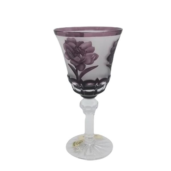 CAESAR KRİSTAL KADEH 6 RENK GÜL DESENLİ
