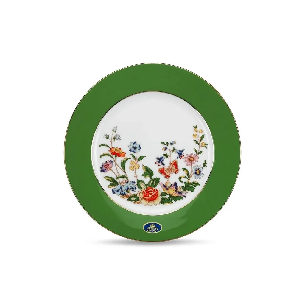Aynsley Glaze Cottage Garden Tatlı Tabağı Yeşil