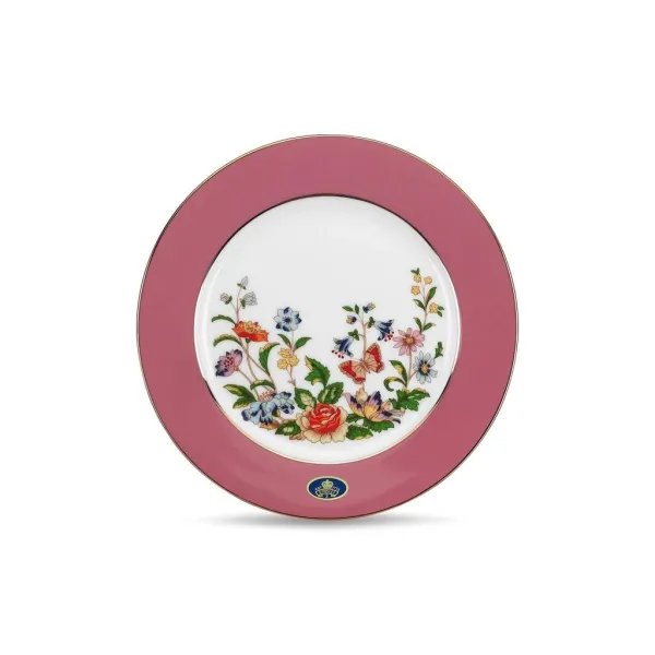 Aynsley Glaze Cottage Garden Tatlı Tabağı Pembe