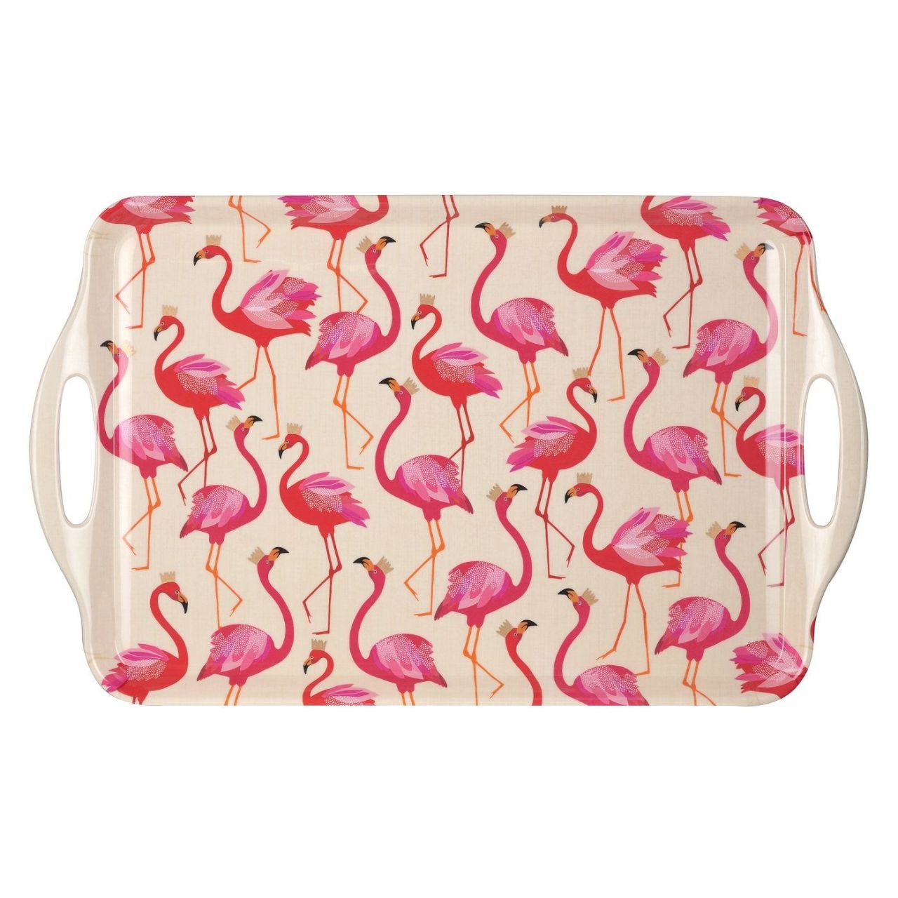 Sara Miller London Portmeirion Flamingo Melamin Tepsi 48 cm