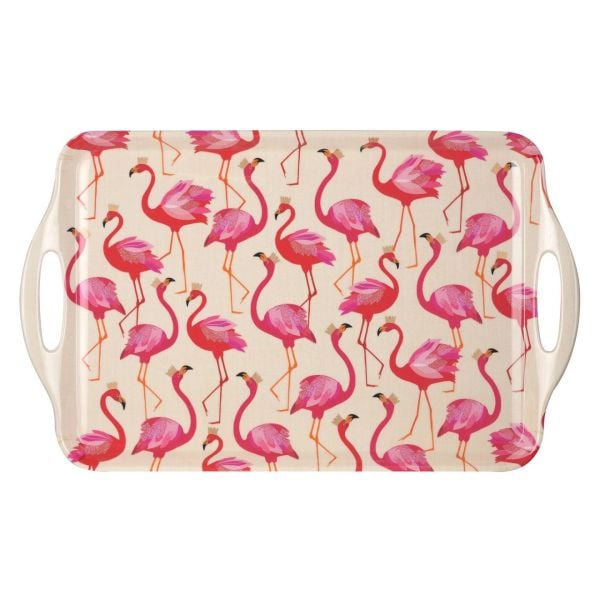 Sara Miller London Portmeirion Flamingo Melamin Tepsi 48 cm