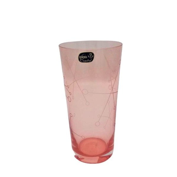 BOHEMIA KRİSTAL -MEŞRUBAT BARDAĞI- AÇIK KIRMIZI 6' LI SET