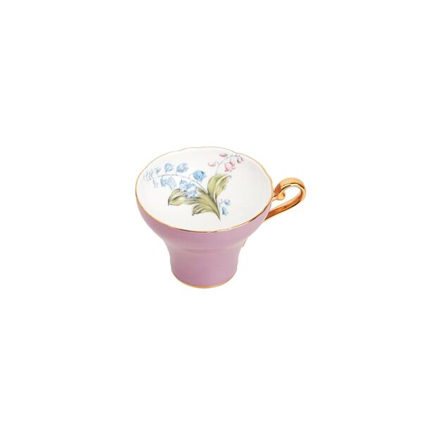Aynsley Glaze Cottage Garden Corset Çay Fincanı ve Tabağı  Mor