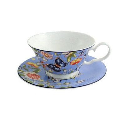 Aynsley Garden Windsor Çay Fincanı ve Tabağı Mavi