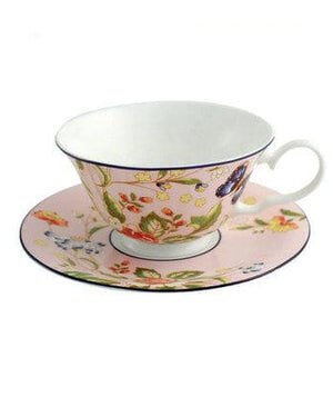 Aynsley Cottage Garden Windsor Çay Fincanı ve Tabağı Pembe