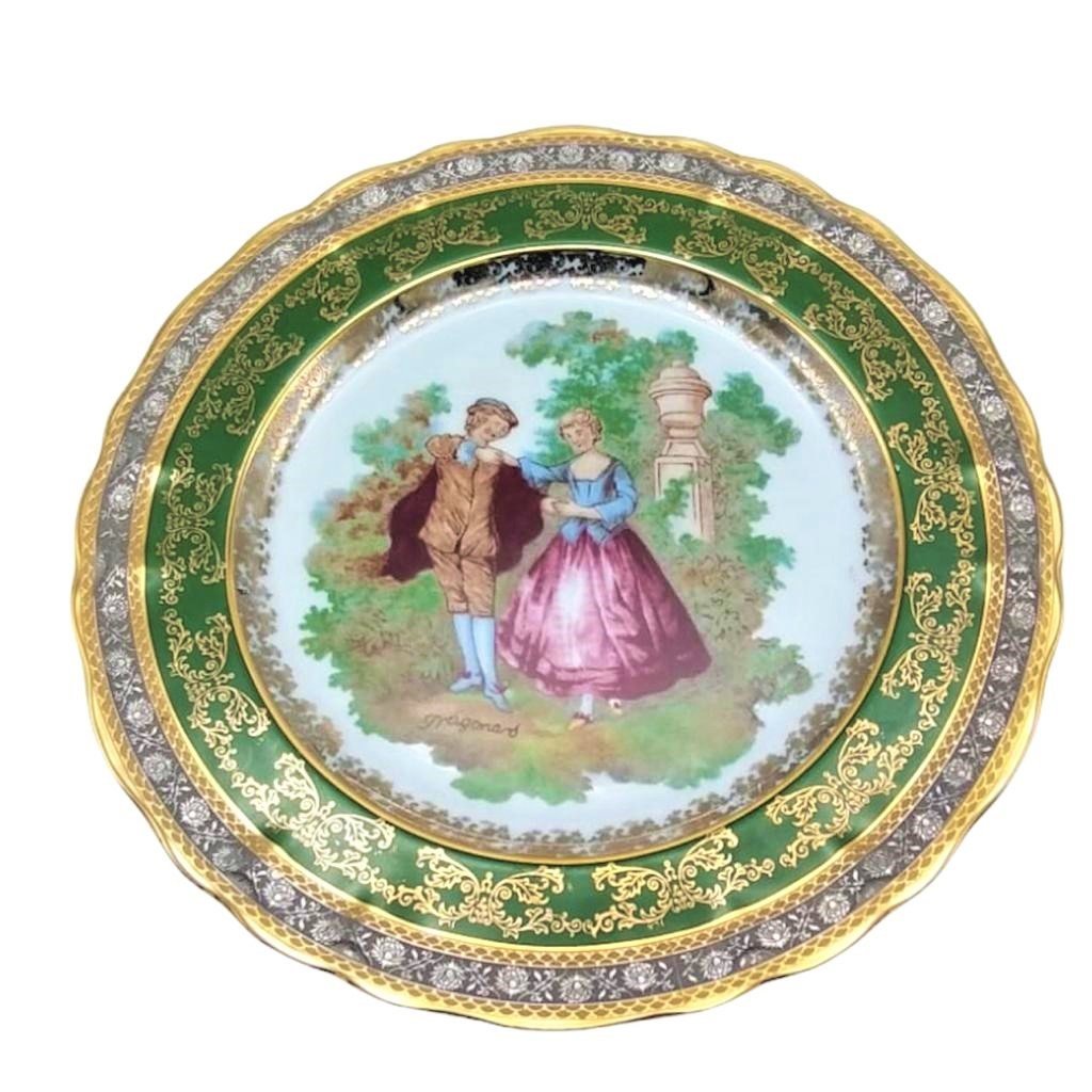 LIMOGES PORSELEN TABAK AYAKTA KIZ-ERKEK 26 CM
