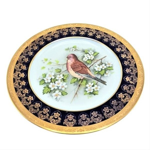 LIMOGES PORSELEN TABAK KUŞLU 26,5  CM