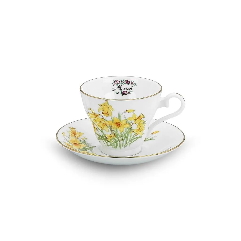 Aynsley Birth Month Flowers Çay Fincanı-Mart Narcissus