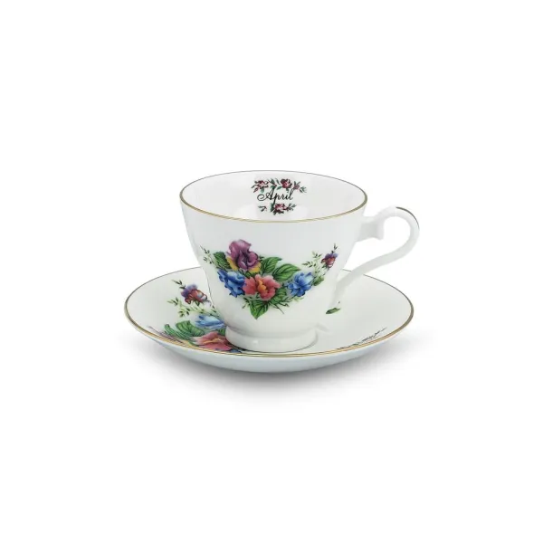 Aynsley Birth Month Flowers Çay Fincanı-Nisan Pea Blossom