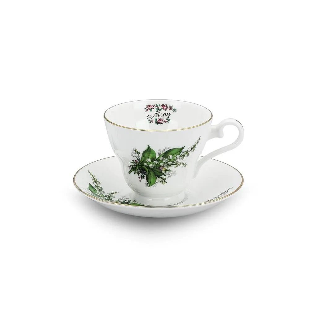 Aynsley Birth Month Flowers Çay Fincanı- Mayıs Lily of The Valley