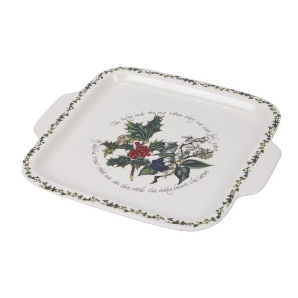 PORTMEIRION THE HOLLY AND THE IVY 32 CM KARE SUNUM TABAĞI