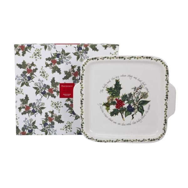 PORTMEIRION THE HOLLY AND THE IVY 32 CM KARE SUNUM TABAĞI