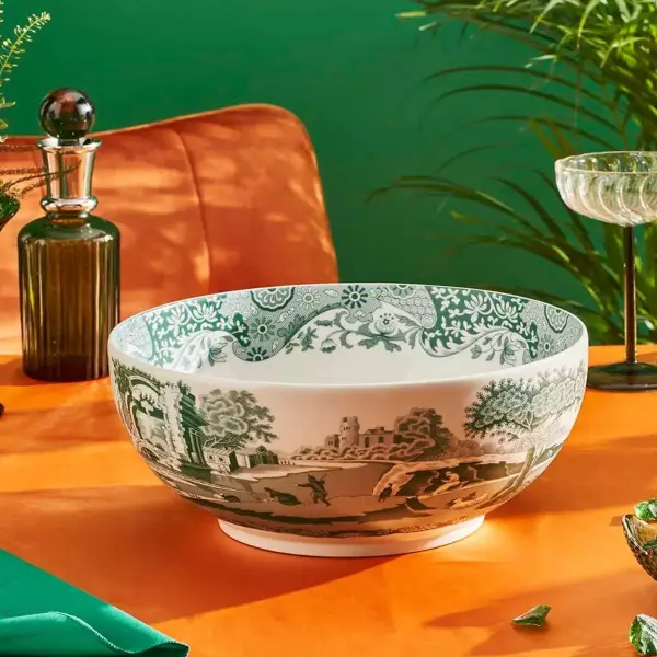 SPODE HERITAGE GREEN ITALIAN YUVARLAK SALATA SERVİSİ