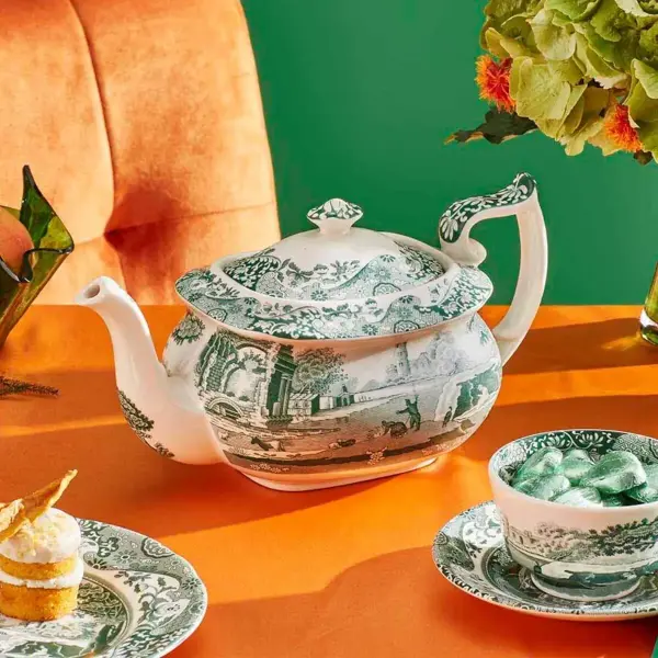 Spode Heritage Green Italian Çay Demliği
