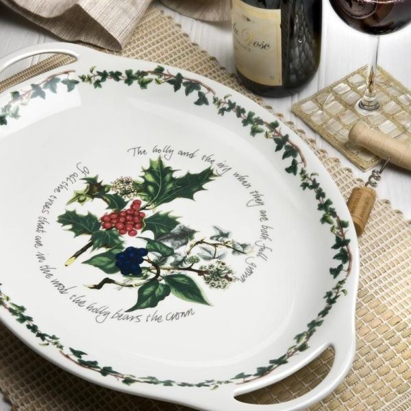 PORTMEIRION THE HOLLY AND THE IVY  OVAL SERVİS 45CM