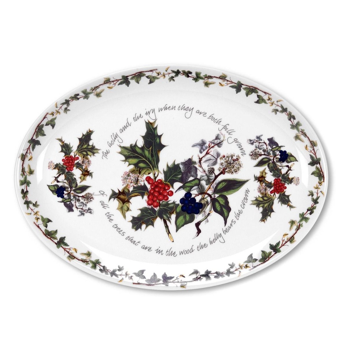 PORTMEIRION THE HOLLY AND THE IVY OVAL TABAK