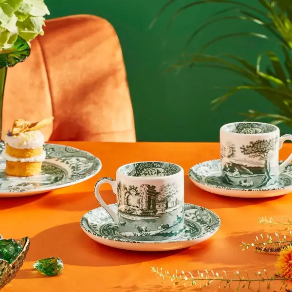 SPODE HERITAGE GREEN ITALIAN TÜRK KAHVE FİNCANI