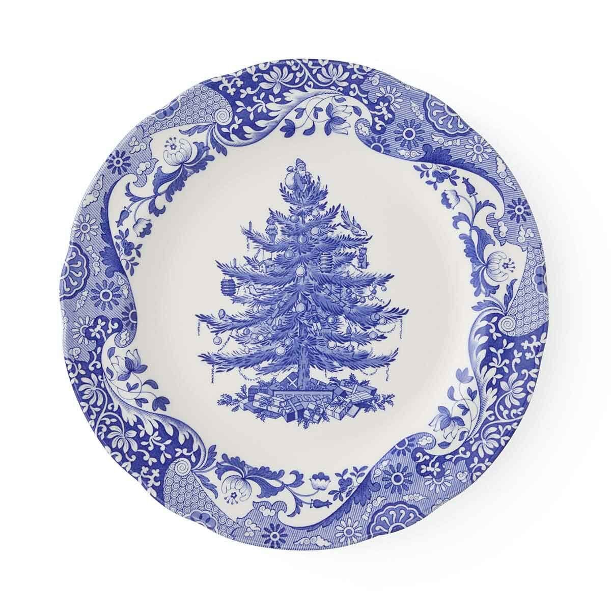 SPODE BLUE CHRISTMAS TREE 27 CM YEMEK TABAĞI