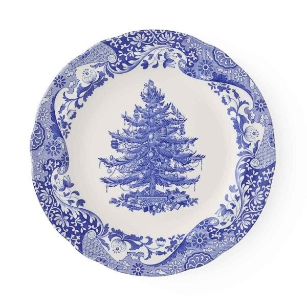 SPODE BLUE CHRISTMAS TREE 27 CM YEMEK TABAĞI