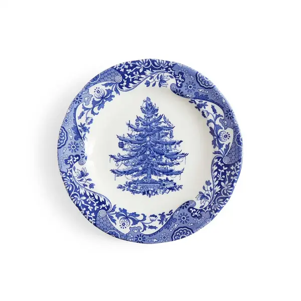 SPODE BLUE CHRISTMAS TREE 20 CM PASTA TABAĞI