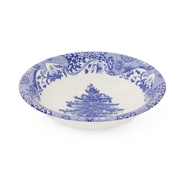 SPODE BLUE CHRISTMAS TREE 20 CM TAHIL KASESİ