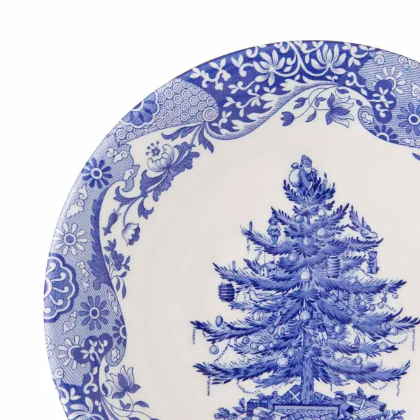SPODE BLUE CHRISTMAS TREE 20 CM TAHIL KASESİ