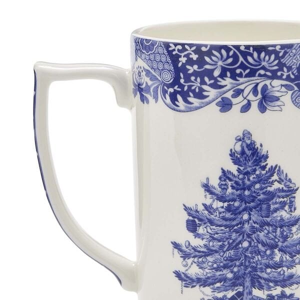 SPODE BLUE CHRISTMAS TREE MUG