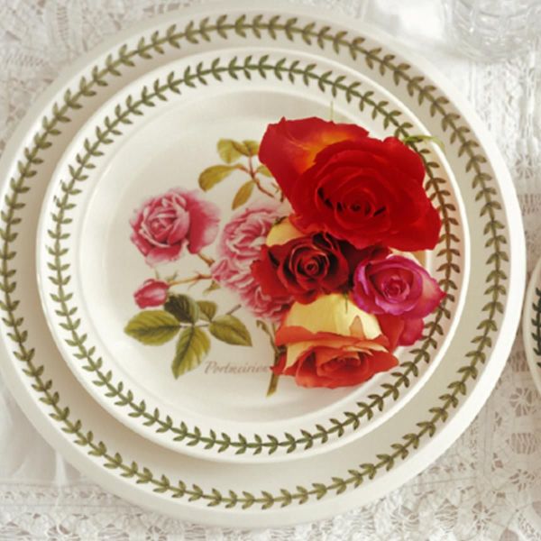 PORTMEIRION BOTANIC ROSES 21,5 CM PASTA TABAĞI 6 LI
